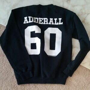 KITSON+BRIAN LICHTENBERG-  Adderall Black Sweatshirt Size S